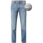Blaue Bestickte WRANGLER Texas Slim Fit Jeans mit Nieten aus Baumwolle für Herren Weite 44, Länge 30 