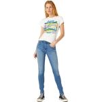 Blaue WRANGLER Stretch-Jeans aus Denim für Damen Größe XS Weite 33 