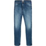 Blaue WRANGLER Larston Slim Fit Jeans aus Baumwolle für Herren Weite 38 