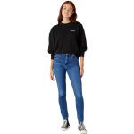 Blaue WRANGLER Skinny Jeans aus Denim für Damen Größe XS Weite 30 