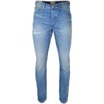 WRANGLER Tapered Jeans mit Knopf aus Baumwolle maschinenwaschbar für Herren Weite 32, Länge 34 