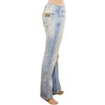 Hellblaue WRANGLER Megan Bootcut Jeans aus Baumwolle für Damen 