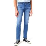 Reduzierte Blaue WRANGLER Slim Fit Jeans aus Denim für Herren Weite 33, Länge 32 
