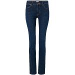 Indigofarbene WRANGLER Slim Fit Jeans mit Reißverschluss aus Baumwolle maschinenwaschbar für Damen Weite 29 