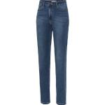 Blaue Bestickte WRANGLER Jeans mit Stickerei mit Reißverschluss für Damen Petite 