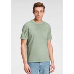 Grüne Casual Kurzärmelige WRANGLER Rundhals-Ausschnitt Shirts mit Tasche aus Baumwolle für Herren Größe XXL 
