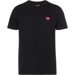 Schwarze Kurzärmelige WRANGLER Rundhals-Ausschnitt T-Shirts für Herren 