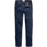 Dunkelblaue Bestickte WRANGLER Texas Slim Fit Jeans mit Reißverschluss aus Baumwolle für Herren 