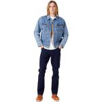 Kupferfarbene WRANGLER Texas Slim Fit Jeans mit Reißverschluss aus Denim für Herren Größe XXL Weite 32 