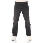 Schwarze Stonewashed Jeans mit Reißverschluss aus Baumwolle für Herren Größe L Weite 38, Länge 34 