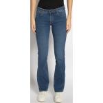 Reduzierte Blaue Bestickte WRANGLER Jeans mit Stickerei mit Knopf aus Baumwollmischung für Damen Größe XS Weite 29, Länge 32 