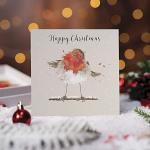 Braune Weihnachtskarten-Sets aus Papier 8-teilig 