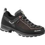 Schwarze Salewa MTN Trainer Gore Tex Outdoor Schuhe mit Schnürsenkel aus Veloursleder wasserdicht für Damen Größe 37 