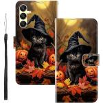 Samsung Galaxy A25 Hüllen Art: Flip Cases mit Halloween-Motiv mit Bildern klappbar 