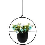 Schwarze Moderne 34 cm Pflanzenampeln & Blumenampeln 34 cm aus Eisen Indoor 