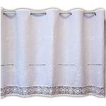 Reduzierte Weiße Bestickte Rustikale Scheibengardinen & Küchengardinen matt aus Polyester blickdicht 