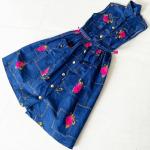 Rosa Sommerkleider mit Knopf für Damen für den für den Sommer 