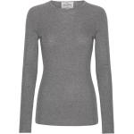 Reduzierte Graue Kaschmir-Pullover aus Wolle für Damen Größe L 