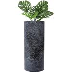 Schwarze 120 cm Runde Pflanzkübel & Blumentöpfe 120 cm aus Glasfaser Indoor 