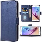 Blaue Samsung Galaxy S6 Active Cases Art: Geldbörsen mit Bildern aus Leder mit Ständer 