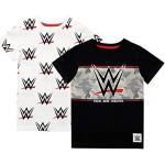 Bunte WWE Kinder T-Shirts für Jungen Größe 116 2-teilig 