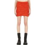 Reduzierte Orange Mini Wollröcke mit Australien-Motiv aus Wolle für Damen Größe XS 