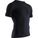 Reduzierte Schwarze Kurzärmelige X-Bionic Energizer Light V-Ausschnitt T-Shirts aus Polyamid für Herren Größe L 