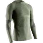 Anthrazitfarbene Langärmelige X-Bionic Energizer Langarm-Unterhemden aus Polyamid für Herren Größe XS 