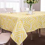 Gelbe Rechteckige eckige Tischdecken aus Stoff 