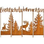 Gartenstecker & Beetstecker mit Weihnachts-Motiv aus Metall 