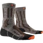 X-Socks - Wander-/Trekkingsocken - Trek X Linen Suede Melange/X-Orange/Black für Herren aus Wolle - Größe 35-38 - Grau