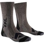X-Socks - Wandersocken aus Merinowolle - Hike Perform Merino Crew Brown Black für Herren aus Wolle - Größe 42-44 - Braun