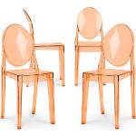 Reduzierte Orange Moderne Transparente Stühle aus Kunststoff Outdoor Breite 0-50cm, Höhe 50-100cm, Tiefe 0-50cm 