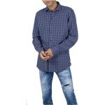 Reduzierte Blaue Karo Casual XACUS Flanellhemden aus Flanell für Herren Größe 3 XL 
