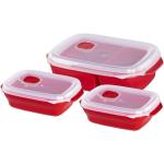Rote Xavax Rechteckige Lunchboxen & Snackboxen mit Fächern 3-teilig 