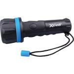 XCELL 149402 - LED-Taschenlampe, 50 lm, schwarz, 2x D Batterien XCELL