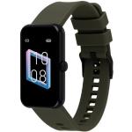 Schwarze Wasserdichte Runde Fitness Tracker | Fitness Armbänder glänzend mit Stoppfunktion mit Bluetooth mit Mineralglas-Uhrenglas für Herren 