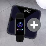 Reduzierte Schwarze Fitness Tracker | Fitness Armbänder mit Bluetooth für Herren 