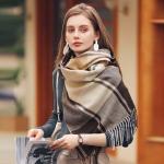 Reduzierte Braune Pashmina-Schals aus Wolle für Damen für den für den Winter 