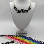 Limettengrüne LGBT Trans Pride Kunststoffhalsketten & Kunststoffhalsschmuck handgemacht 