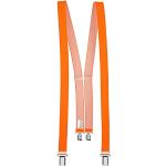 Xeira Damen Hosenträger 25mm breit mit 4 stabilen Clips (Standard, Neon Orange)