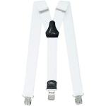 Weiße Xeira Clip-Hosenträger mit Vogel-Motiv für Herren Größe 3 XL 