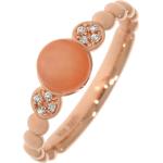Peachfarbene Mondstein Ringe aus Rosegold für Damen 