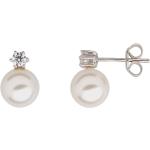 Silberne Elegante Xenox Perlenohrringe mit Echte Perle für Damen 