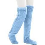 Blaue Sexy Wollsocken durchsichtig aus Wolle für Damen Einheitsgröße für den für den Winter 
