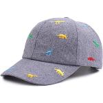 Blaue Bestickte Basecaps für Kinder & Baseball-Caps für Kinder mit Dinosauriermotiv mit Klettverschluss für Jungen für den für den Sommer 