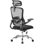 Durrafy Bürostuhl mit klappbaren Armlehnen Schwarzer Sessel