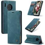 Blaue Huawei Mate 30 Cases Art: Flip Cases mit Bildern aus Glattleder mit Ständer 
