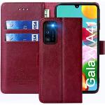 Reduzierte Rote Samsung Galaxy A41 Hüllen Art: Flip Cases mit Bildern aus Leder mit Ständer 