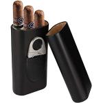 Schwarze Retro Zigarrenetuis aus Leder für Herren 